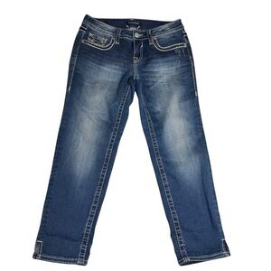 VIGOSS Women’s Dublin Crop Straight Heritage Fit Bermudas Size 5/6 Faded Blue LR